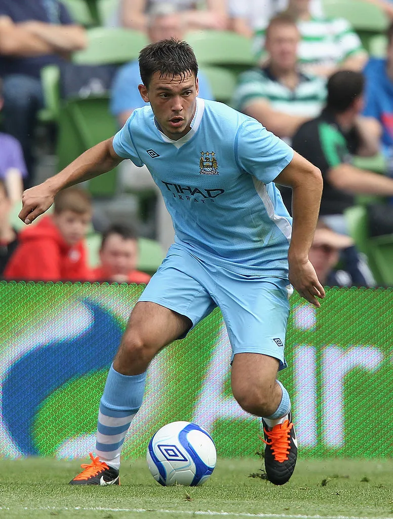 Frederic Veseli en un amistoso contra Dublin, con la camiseta del City, en 2011. (Getty)