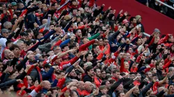 Los hinchas de Independiente en el Libertadores de América.