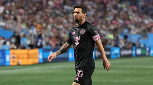 Lionel Messi durante el partido entre Inter Miami y Charlotte por la MLS.