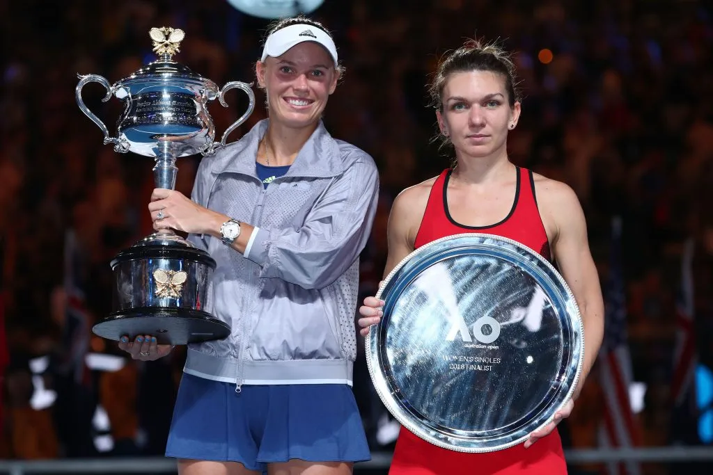 Wozniacki tras ganar el Abierto de Australia de 2018. (Foto: Getty).