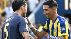 Leandro Paredes y Ángel Di María, futbolistas de Boca y Rosario Central.