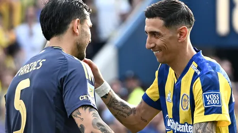 Leandro Paredes y Ángel Di María, futbolistas de Boca y Rosario Central.