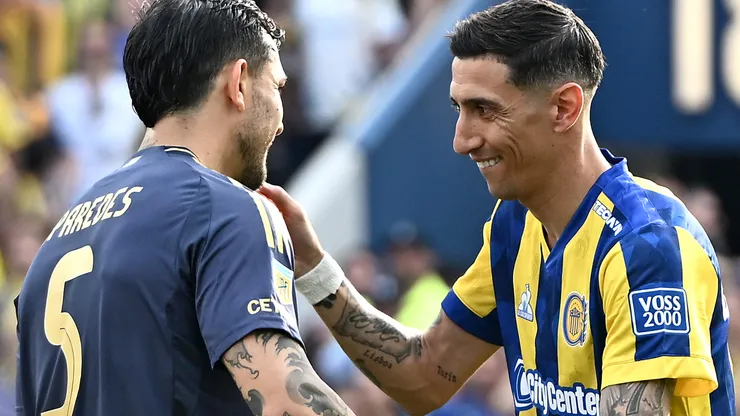 Leandro Paredes y Ángel Di María, futbolistas de Boca y Rosario Central.