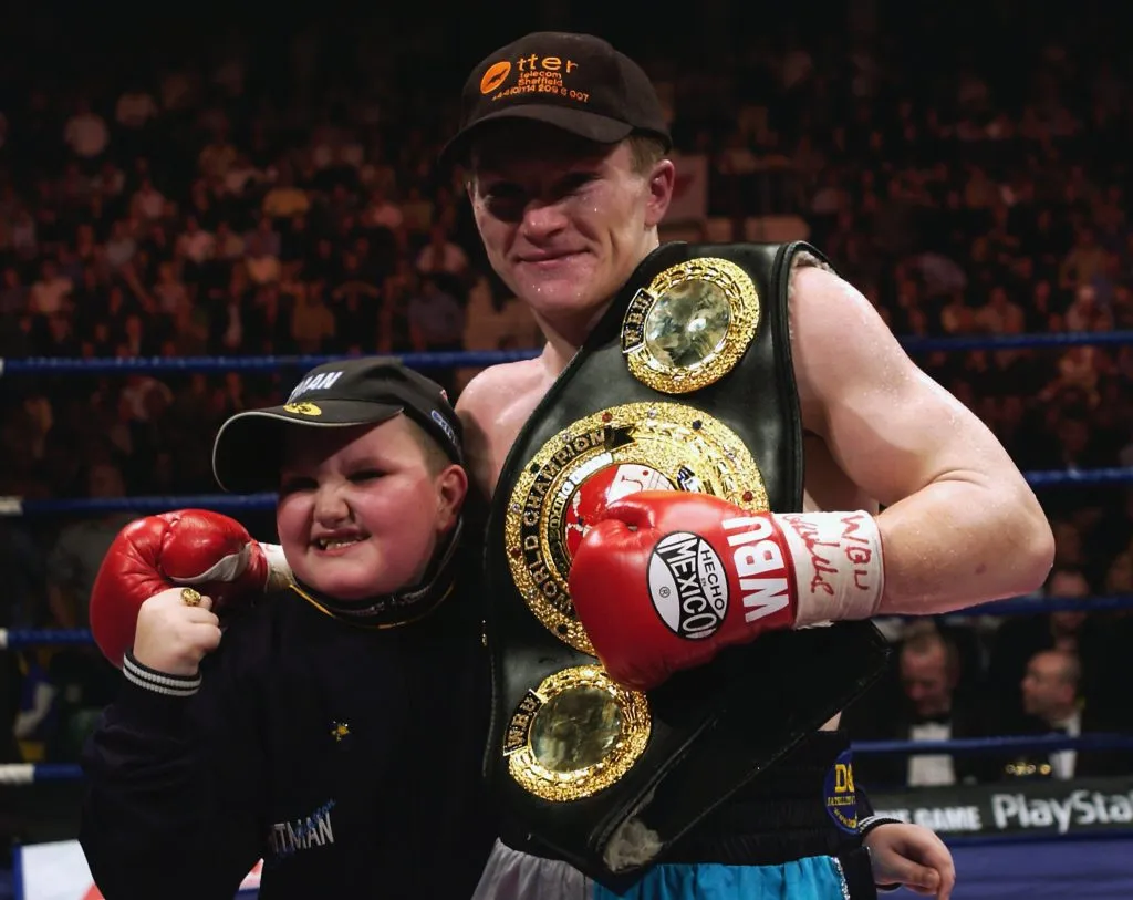 Ricky Hatton tras ser campeón del mundo de Súper Wélter. (Getty Images)
