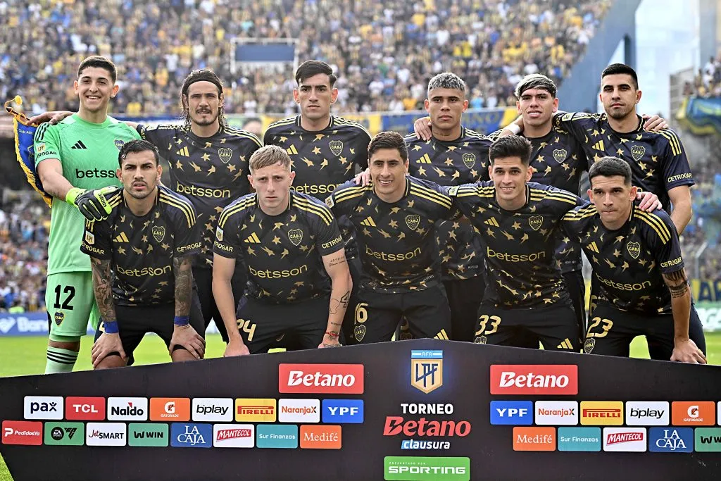 El equipo titular de Boca en el encuentro ante Rosario Central. (Getty Images)