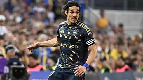 Edinson Cavani, delantero uruguayo de Boca Juniors ante Rosario Central.