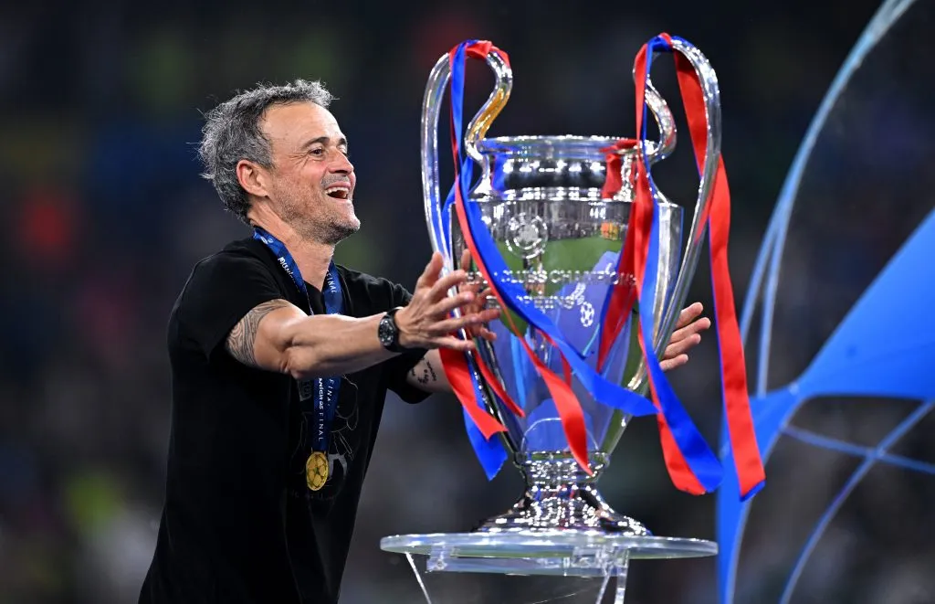 Luis Enrique tras la conquista de la UEFA Champions League 2025. (Getty Images)