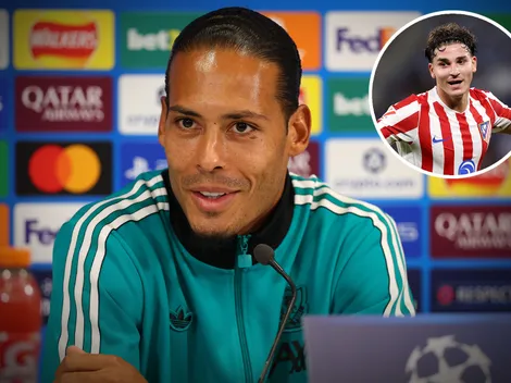 Virgil Van Dijk sorprendió al festejar la ausencia de Julián Álvarez ante Liverpool por la Champions League: "Fantástico"