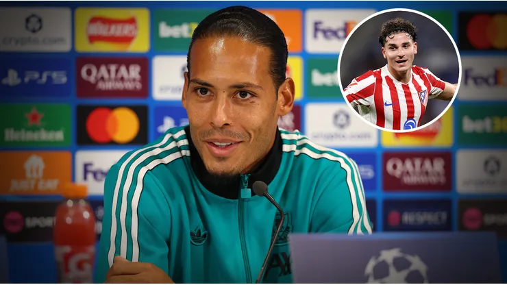 Van Dijk, defensa y figura de Liverpool, habló sobre Julián Álvarez.