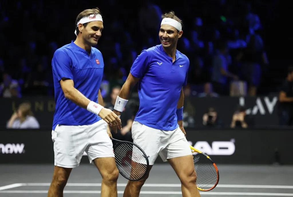 Federer y Nadal en la Laver Cup 2022. (Foto: Getty).