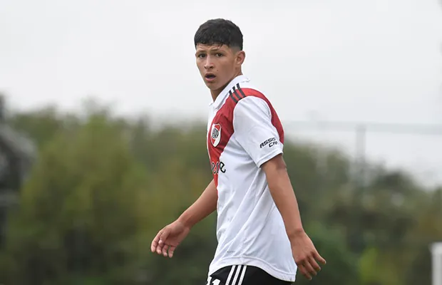 Cristian Leonel Jaime, en inferiores de River (Prensa River)