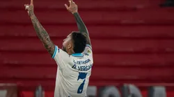 Duván Vergara, delantero de Racing ante Huracán.