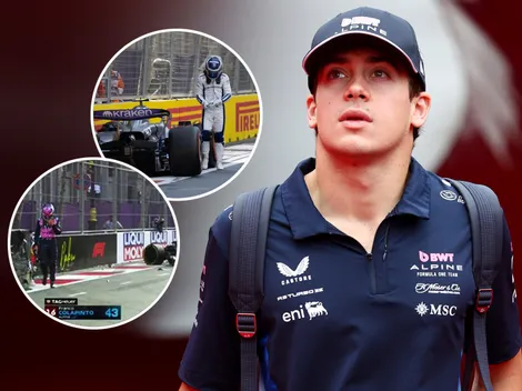 Idéntico: Franco Colapinto se accidentó en Bakú en el mismo lugar que en 2024 con Williams