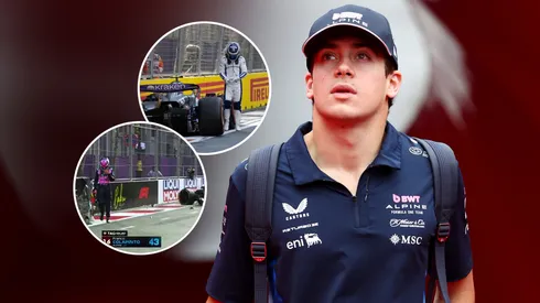 Colapinto repitió el accidente del 2024 en la clasificación de Bakú