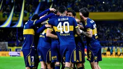 Los jugadores de Boca Juniors en La Bombonera.