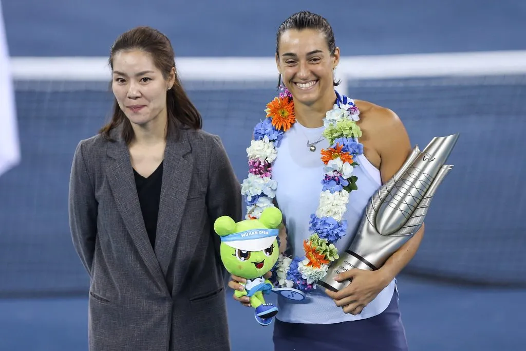 Li Na y Carolina García, la campeona del WTA de Wuhan de 2017. (Foto: Getty).
