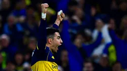 Rodrigo Battaglia, festeja el 1-0 de Boca ante Central Córdoba.