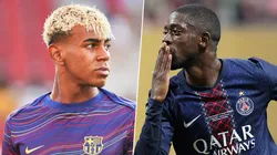 Lamine Yamal y Ousmane Dembélé.