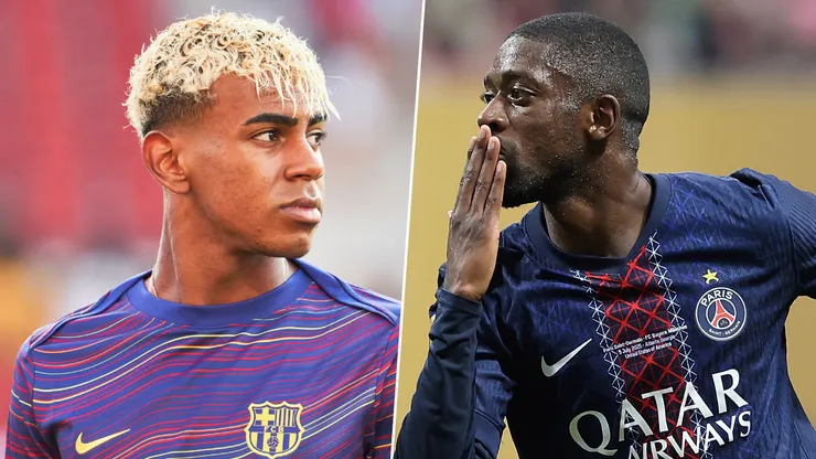 Lamine Yamal y Ousmane Dembélé.