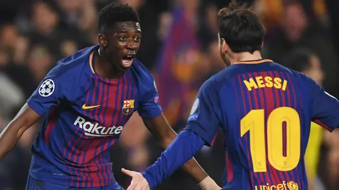 Lionel Messi y Ousmane Dembélé en la etapa que compartieron en Barcelona.