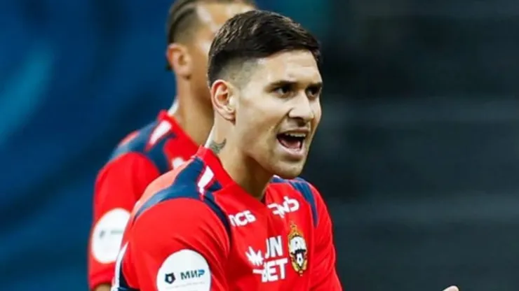 Rodrigo Villagra debutó con la camiseta de CSKA de Moscú.
