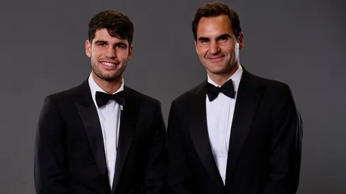 Carlos Alcaraz y Roger Federer