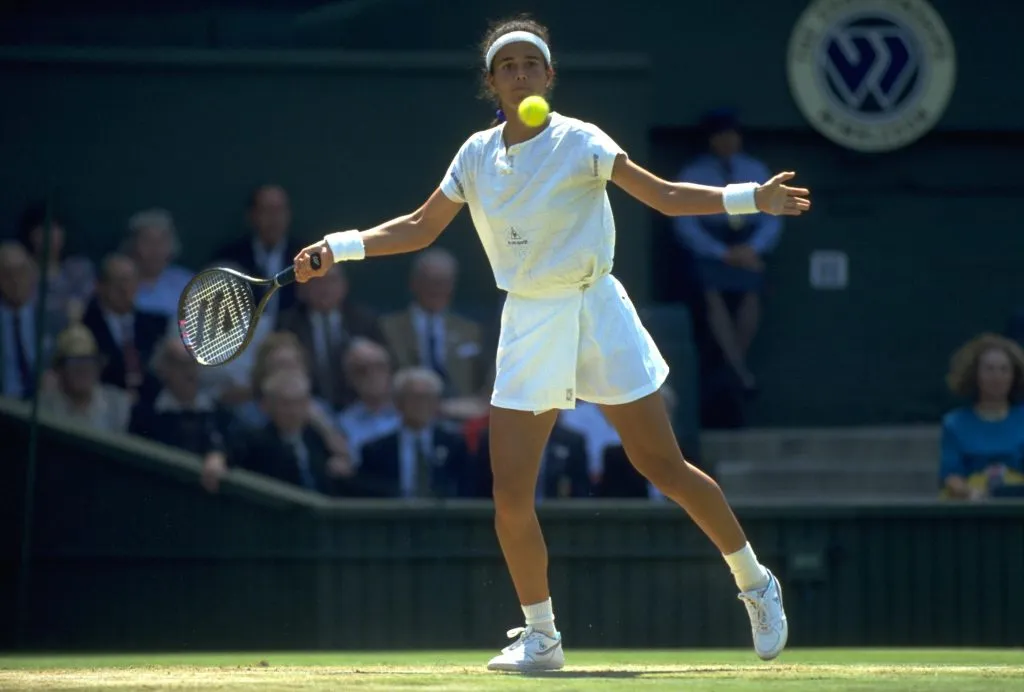 Mary Joe Fernández en Wimbledon 1991. (Foto: Getty).