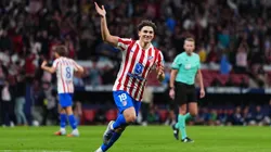 El festejo de Julián Álvarez en uno de sus goles.