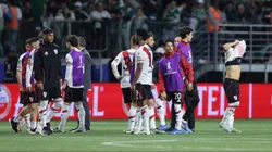 El plantel de River lamenta la eliminación en la Copa Libertadores.