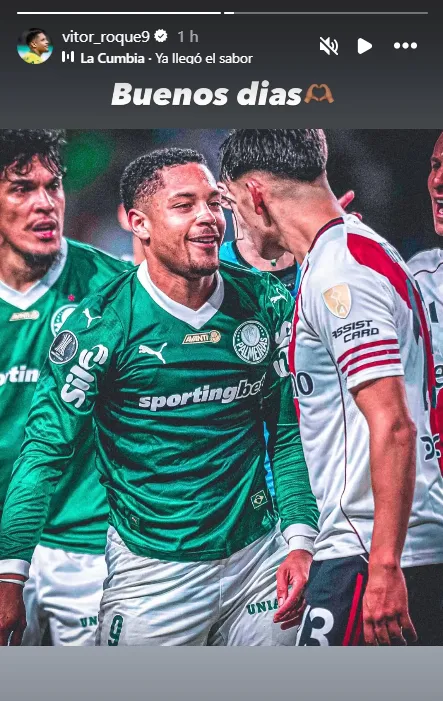 La historia de Vitor Roque para chicanear a River.