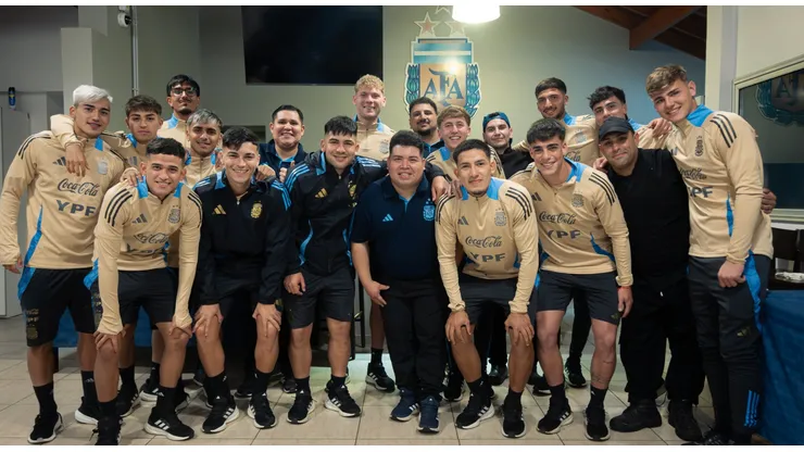 La Selección Argentina sub 20 en el predio de AFA.