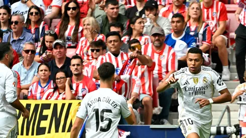 Mbappé celebra su gol ante Atlético de Madrid.