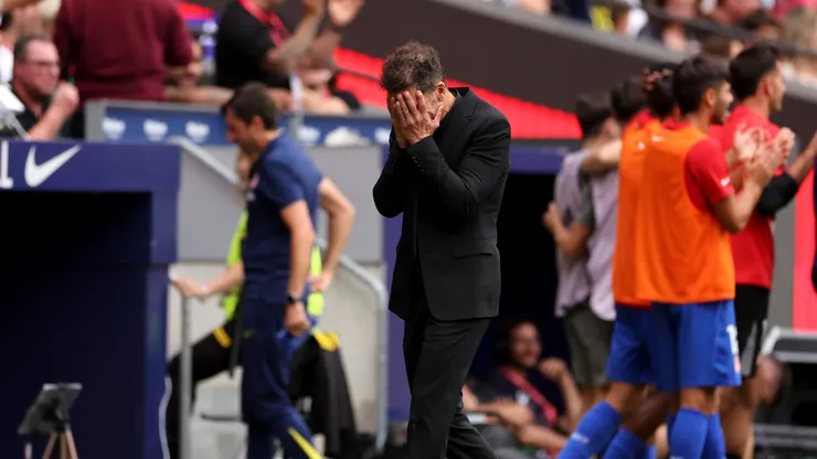 Diego Simeone llora tras el golazo de Julián Álvarez a Real Madrid.