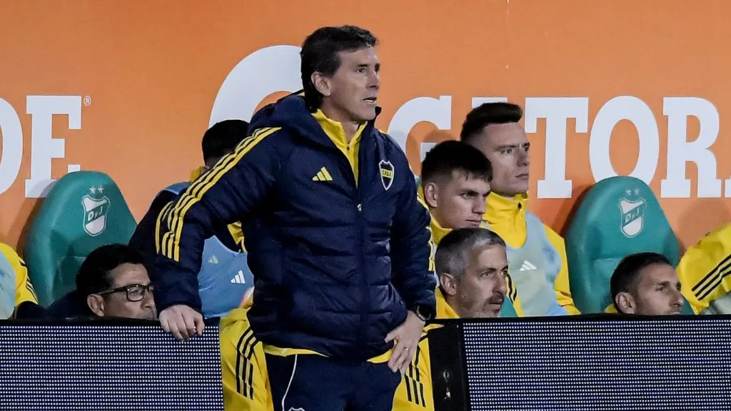 Claudio Úbeda, director técnico interino de Boca ante Defensa y Justicia. (Getty Images)