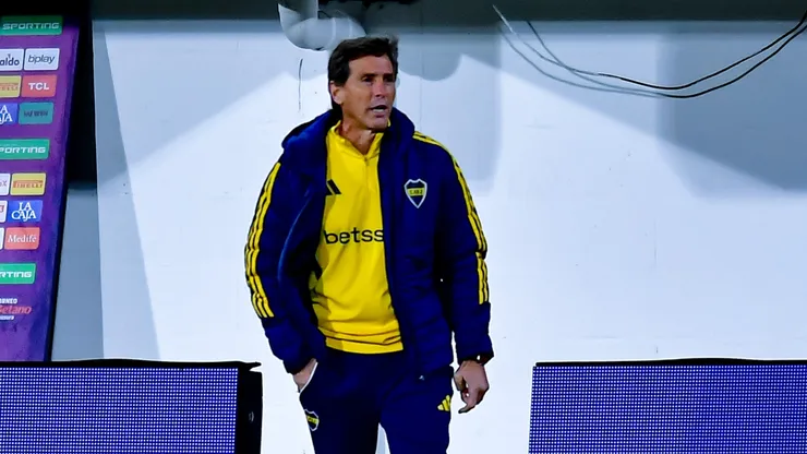 Claudio Úbeda en la derrota de Boca ante Defensa y Justicia.