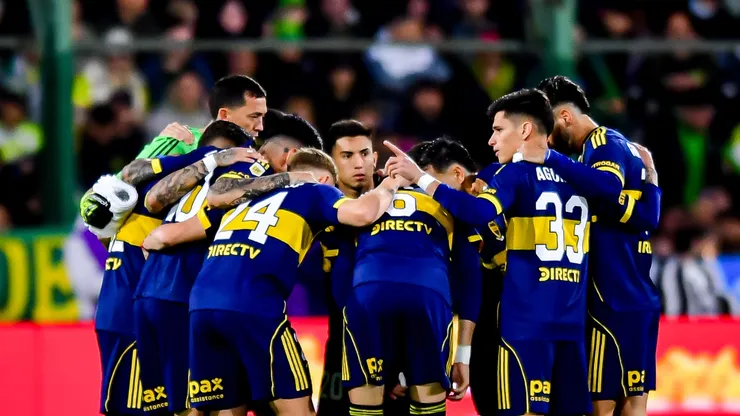 La arenga de los jugadores de Boca previo a la derrota con Defensa.