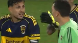 El momento del cruce entre Paredes y Marchesín.