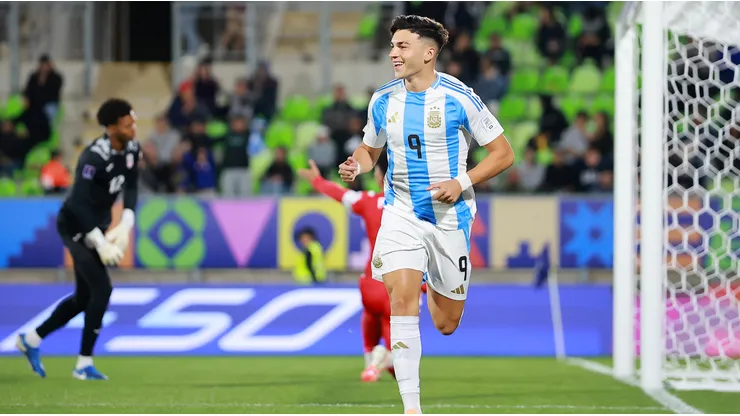 Alejo Sarco, autor del primer gol de Argentina en el Mundial.