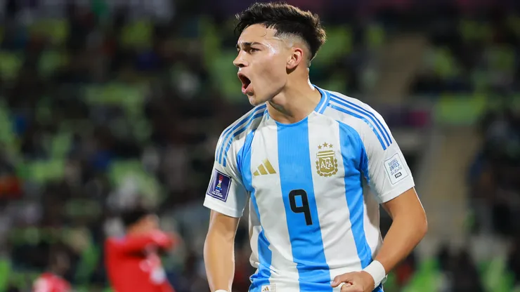 Alejo Sarco, autor de dos goles en Argentina ante Cuba por el Mundial Sub 20.