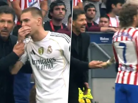 Revelan qué se dijeron Diego Simeone y Franco Mastantuono en su discusión en el Derbi Madrileño