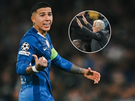 José Mourinho acudió al rescate de Enzo Fernández ante los insultos y agresiones de los hinchas en Chelsea vs. Benfica