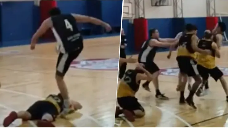 Violencia en básquet amateur.