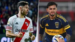 Gonzalo Montiel y Leandro Paredes, jugadores de River y Boca.