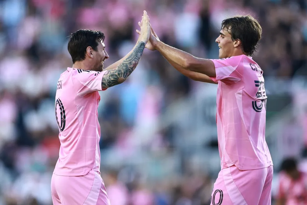 Messi y Cremaschi cuando coincidieron en Inter Miami (Getty Images).