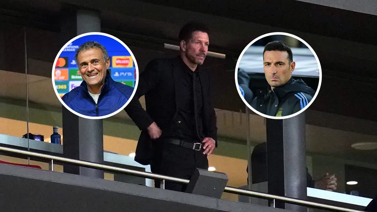 Diego Simeone coincide con Luis Enrique en que tiene sus ventajas ver los partidos de sus equipos a un nivel más elevado que a la altura del campo.