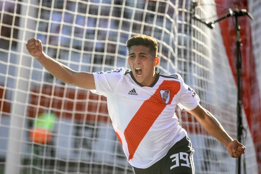 Hernán López Muñoz grita su gol ante Tigre. (Foto: Getty).