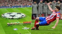 Getty. Los hinchas del Atlético de Madrid chiflaron el himno de la Champions League por lo que fue la decisión de la UEFA en el penal de Julián Alvarez vs. Real Madrid.