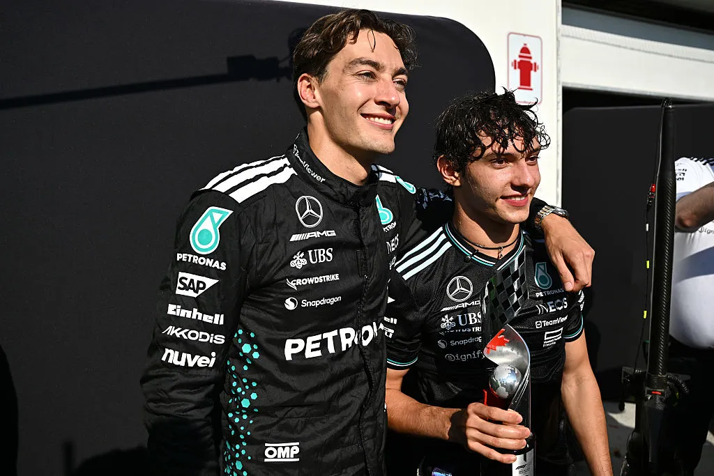 Antonelli-Russell, la dupla en la que confía Mercedes para el 2026. (Getty)