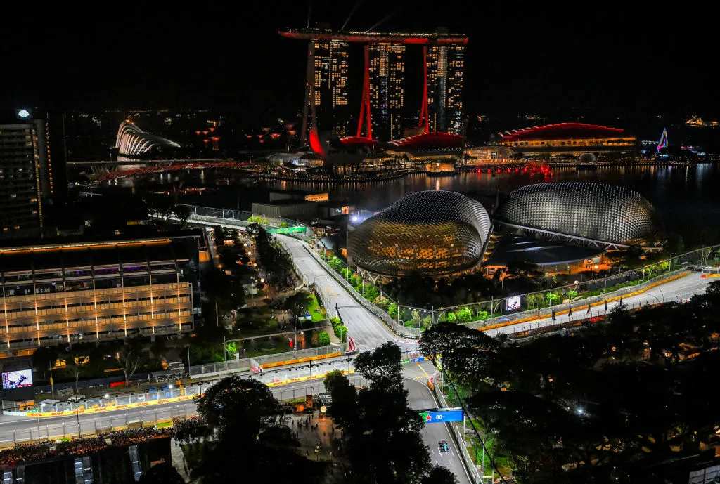 La fantástica presentación visual de Marina Bay en formato nocturno. (Getty)