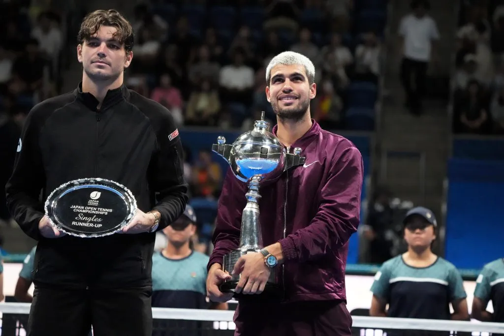 Carlos Alcaraz, campeón del ATP 500 de Tokio. (Foto: Getty).